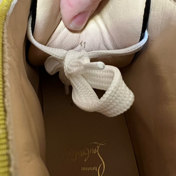 Christian Louboutin Louis Orlato High Top Sneaker White Yellow Blue 41 / 8 - Picture 9 of 10